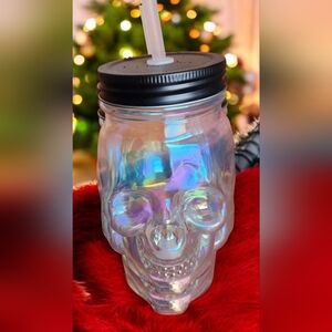Glass Transluscent Skull Drinking Glass